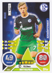 Meyer Max 16-17 Topps Match Attax Extra BL Auswärtstrikot #580
