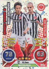 Hasebe Gaćinović 16-17 Topps Match Attax Extra BL Mittelfeld-Duo #623
