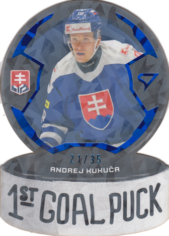 Kukuča Andrej 2024 Hokejové Slovensko 1st Goal Puck Limited #GP-11