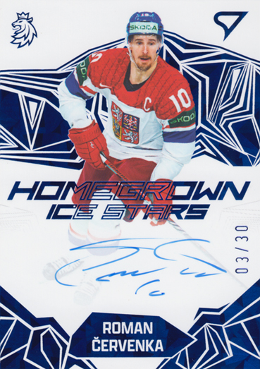 Červenka Roman 2025 Hokejové Česko Homegrown Ice Stars Blue Auto #HSS-RC