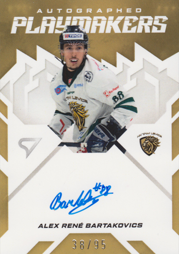 Bartakovics Alex René 25-26 Slovenská hokejová liga Autographed Playmakers #AP-AB