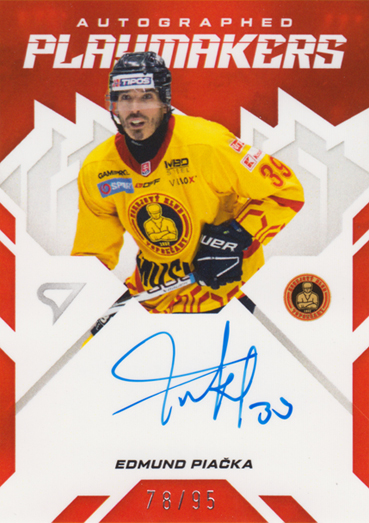 Piačka Edmund 25-26 Slovenská hokejová liga Autographed Playmakers #AP-EP