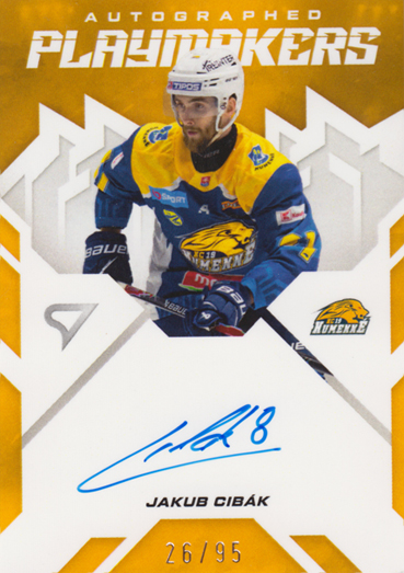 Cibák Jakub 25-26 Slovenská hokejová liga Autographed Playmakers #AP-JP