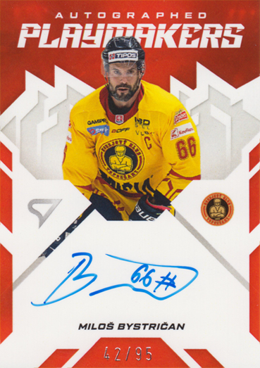 Bystričan Miloš 25-26 Slovenská hokejová liga Autographed Playmakers #AP-MB