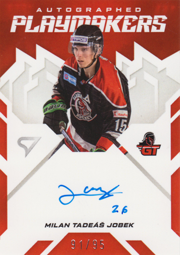 Jobek Milan Tadeáš 25-26 Slovenská hokejová liga Autographed Playmakers #AP-MJ