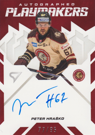 Hraško Peter 25-26 Slovenská hokejová liga Autographed Playmakers #AP-PH