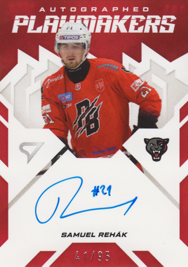 Rehák Samuel 25-26 Slovenská hokejová liga Autographed Playmakers #AP-SR