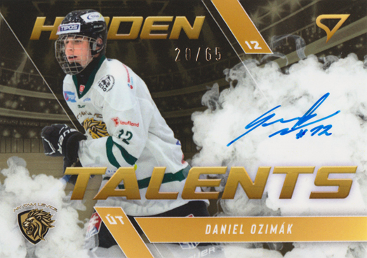 Ozimák Daniel 25-26 Slovenská hokejová liga Hidden Talents Gold Auto #HTS-DO