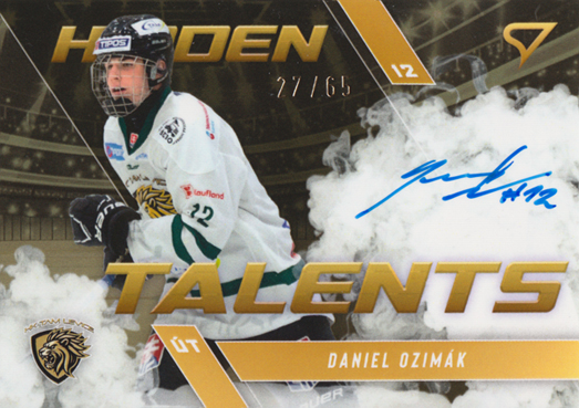 Ozimák Daniel 25-26 Slovenská hokejová liga Hidden Talents Gold Auto #HTS-DO