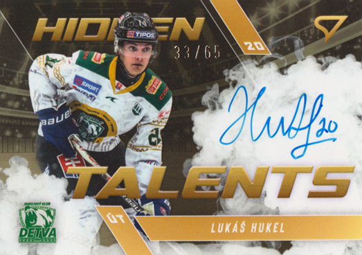 Hukel Lukáš 25-26 Slovenská hokejová liga Hidden Talents Gold Auto #HTS-LH