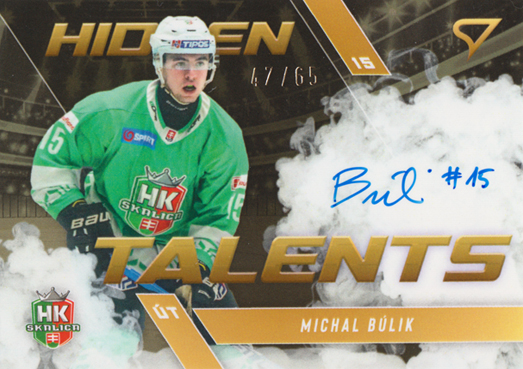 Bulík Michal 25-26 Slovenská hokejová liga Hidden Talents Gold Auto #HTS-MB
