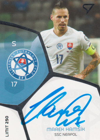 Hamšík Marek 17-18 Futbalové Slovensko Podpisové karty Slovenskí sokoli #PR-17