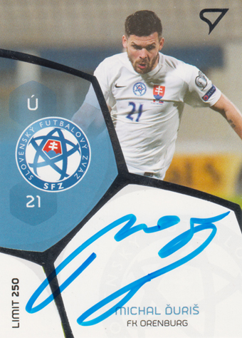 Ďuriš Michal 17-18 Futbalové Slovensko Podpisové karty Slovenskí sokoli #PR-26