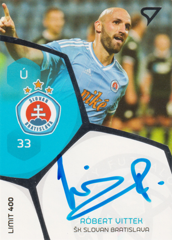 Vittek Róbert 17-18 Futbalové Slovensko Podpisové karty Slovnaft Cup #PS-9