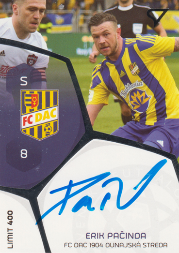 Pačinda Erik 17-18 Futbalové Slovensko Podpisové karty Slovnaft Cup #PS-26