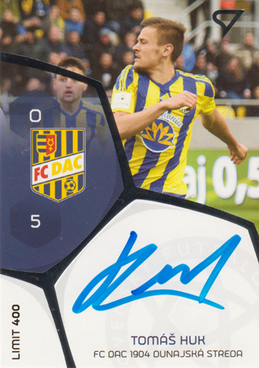 Huk Tomáš 17-18 Futbalové Slovensko Podpisové karty Slovnaft Cup #PS-27