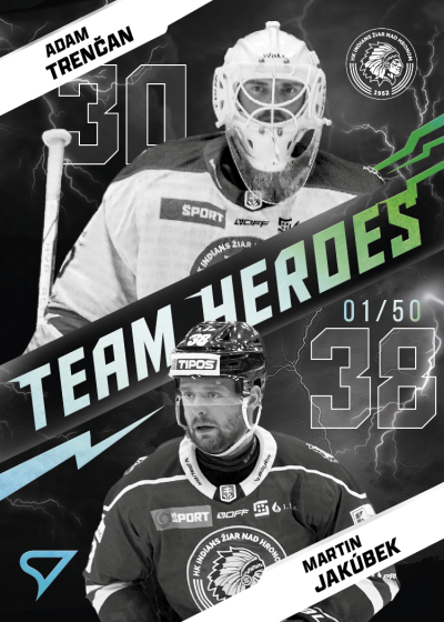 Trenčan Jakúbek 25-26 Slovenská hokejová liga Team Heroes Silver #TH-05