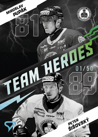 Pupák Šišovský 25-26 Slovenská hokejová liga Team Heroes Silver #TH-09