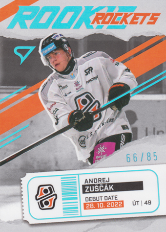Zuščák Andrej 25-26 Tipsport Liga Rookie Rockets Blue #RR-02