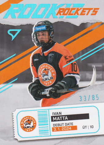 Matta Ivan 25-26 Tipsport Liga Rookie Rockets Blue #RR-08