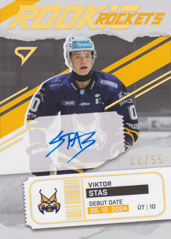 Stas Viktor 25-26 Tipsport Liga Rookie Rockets Gold Auto #RRS-VS