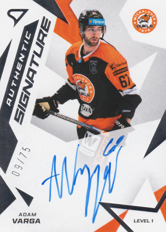 Varga Adam 25-26 Tipsport Liga Authentic Signature Level 1 #SL1-AV