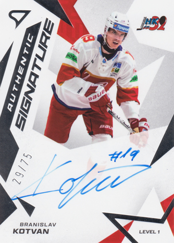 Kotvan Branislav 25-26 Tipsport Liga Authentic Signature Level 1 #SL1-BK