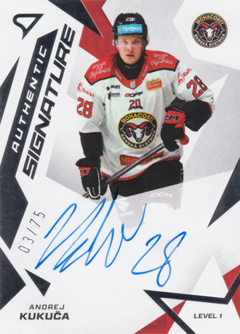 Kukuča Andrej 25-26 Tipsport Liga Authentic Signature Level 1 #SL1-KU