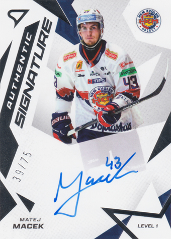 Macek Matej 25-26 Tipsport Liga Authentic Signature Level 1 #SL1-MM
