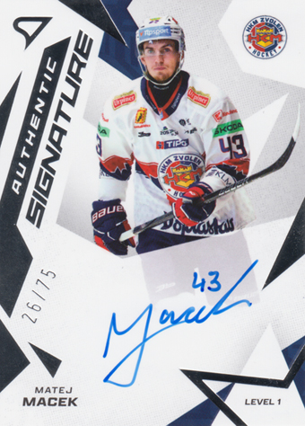 Macek Matej 25-26 Tipsport Liga Authentic Signature Level 1 #SL1-MM