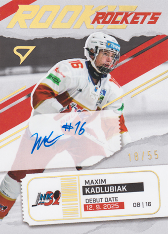 Kadlubiak Maxim 25-26 Tipsport Liga Rookie Rockets Gold Auto #RRS-KA
