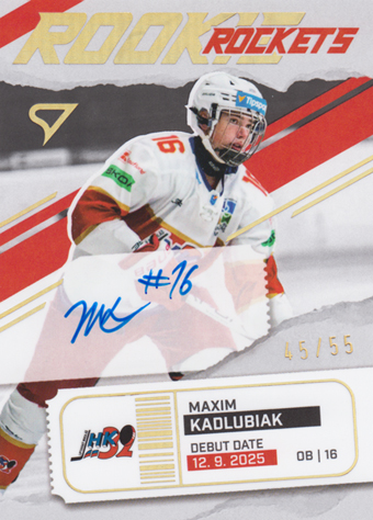 Kadlubiak Maxim 25-26 Tipsport Liga Rookie Rockets Gold Auto #RRS-KA