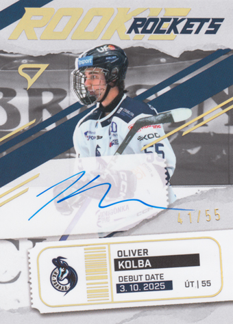 Kolba Oliver 25-26 Tipsport Liga Rookie Rockets Gold Auto #RRS-OK