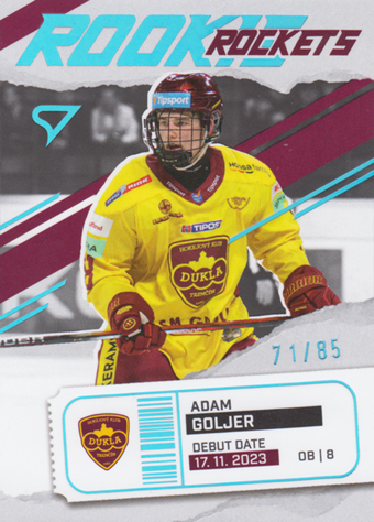 Goljer Adam 25-26 Tipsport Liga Rookie Rockets Blue #RR-20