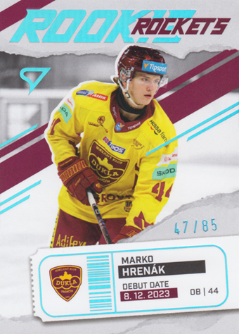 Hrenák Marko 25-26 Tipsport Liga Rookie Rockets Blue #RR-21