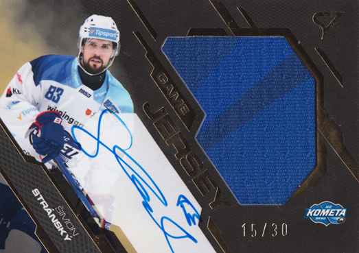Stránský Šimon 25-26 Tipsport Extraliga Game Jersey Gold Auto #GJS-SS