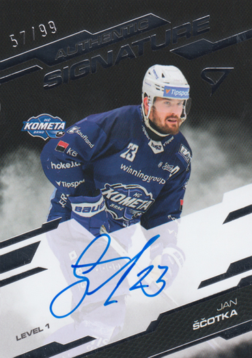 Ščotka Jan 25-26 Tipsport Extraliga Authentic Signature Level 1 #SL1-SC