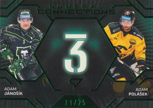 Jánošík Polášek 25-26 Tipsport Extraliga Numeral Connections Green #NC-02