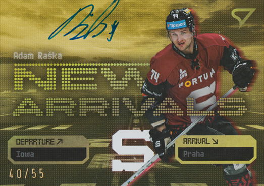 Raška Adam 25-26 Tipsport Extraliga New Arrivals Gold Auto #NAS-AR