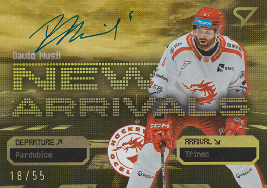Musil David 25-26 Tipsport Extraliga New Arrivals Gold Auto #NAS-DM
