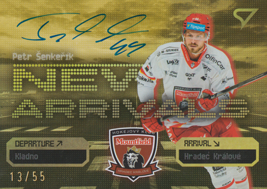 Šenkeřík Petr 25-26 Tipsport Extraliga New Arrivals Gold Auto #NAS-PS