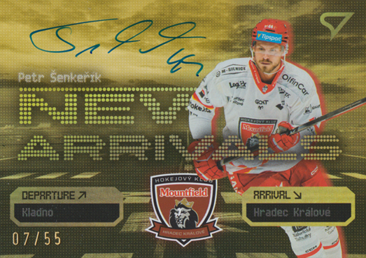 Šenkeřík Petr 25-26 Tipsport Extraliga New Arrivals Gold Auto #NAS-PS