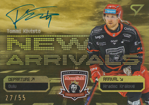 Kivistö Tommi 25-26 Tipsport Extraliga New Arrivals Gold Auto #NAS-TK