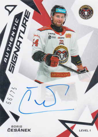 Česánek Boris 25-26 Tipsport Liga Authentic Signature Level 1 #SL1-BC