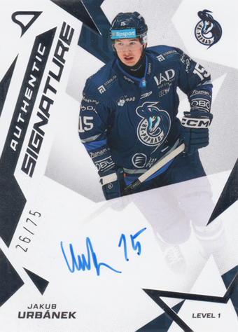Urbánek Jakub 25-26 Tipsport Liga Authentic Signature Level 1 #SL1-JU
