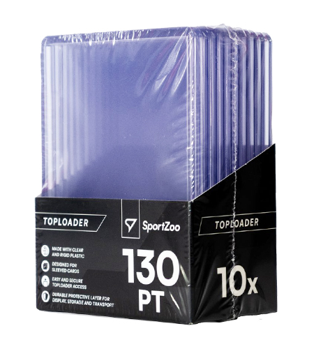 Balení 25 plastových toploaderů SportZoo 130pt