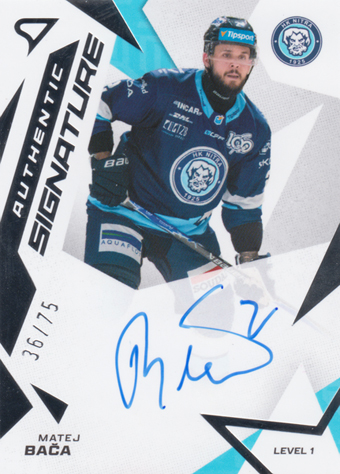 Bača Matej 25-26 Tipsport Liga Authentic Signature Level 1 #SL1-MB