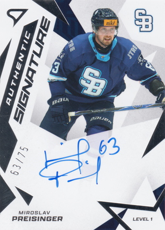 Preisinger Miroslav 25-26 Tipsport Liga Authentic Signature Level 1 #SL1-MP