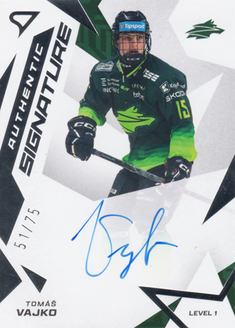 Vajko Tomáš 25-26 Tipsport Liga Authentic Signature Level 1 #SL1-TV