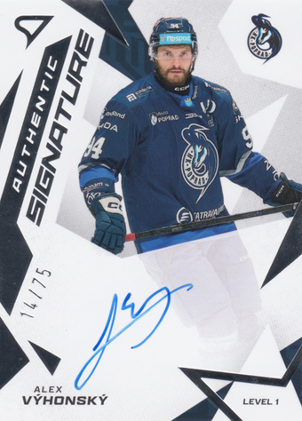 Výhonský Alex 25-26 Tipsport Liga Authentic Signature Level 1 #SL1-VY